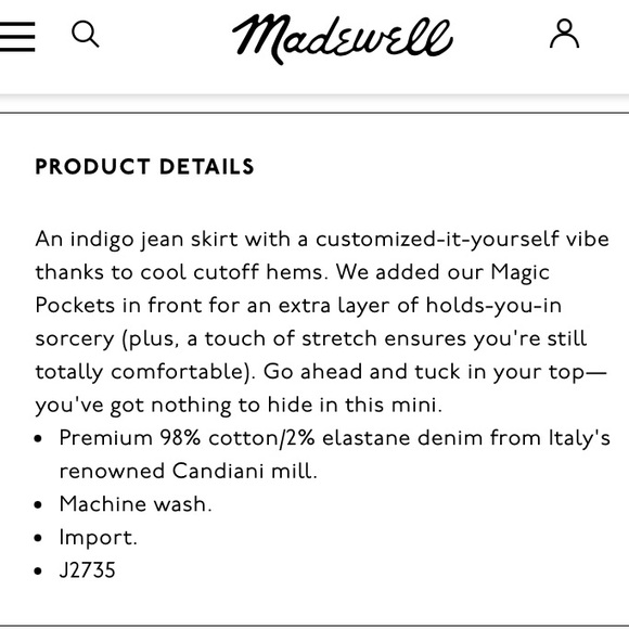 Madewell Stretch Step Hem Straight Frayed Denim Mini Skirt - 29 - Picture 16 of 16